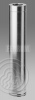 Сэндвич труба дымохода длиной 1000 мм, диаметром 200x280 мм, нержавеющая сталь 0.8 мм + оцинкованная сталь