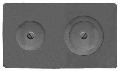 Плита цельная с двумя отверстиями для конфорок П2-3А 710х410х20