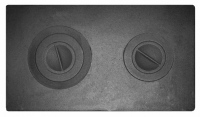 Плита чугунная цельная с двумя отверстиями для конфорок П2-3, размер 710х410х20, 2 сорт