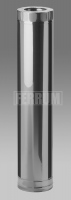 Сэндвич труба дымохода длиной 1000 мм, диаметром 150x210 мм, нержавеющая сталь 0.5 мм