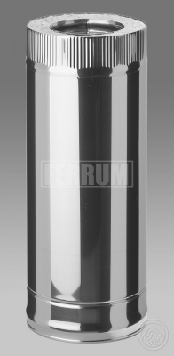 Сэндвич труба дымохода длиной 500 мм, диаметром 150x210 мм, нержавеющая сталь 0.5 мм