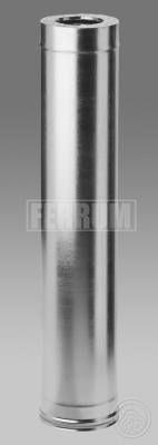 Сэндвич труба дымохода длиной 1000 мм, диаметром 115x200 мм, нержавеющая сталь 0.5 мм + оцинкованная сталь