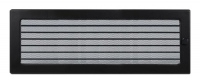 Вентиляционная решетка для камина 170x480 мм черный с жалюзи